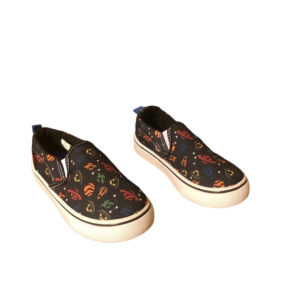 US Sports Outer Space Themed Canvas Slip On Shoes 10 (Toddler) - Picture 2 of 6